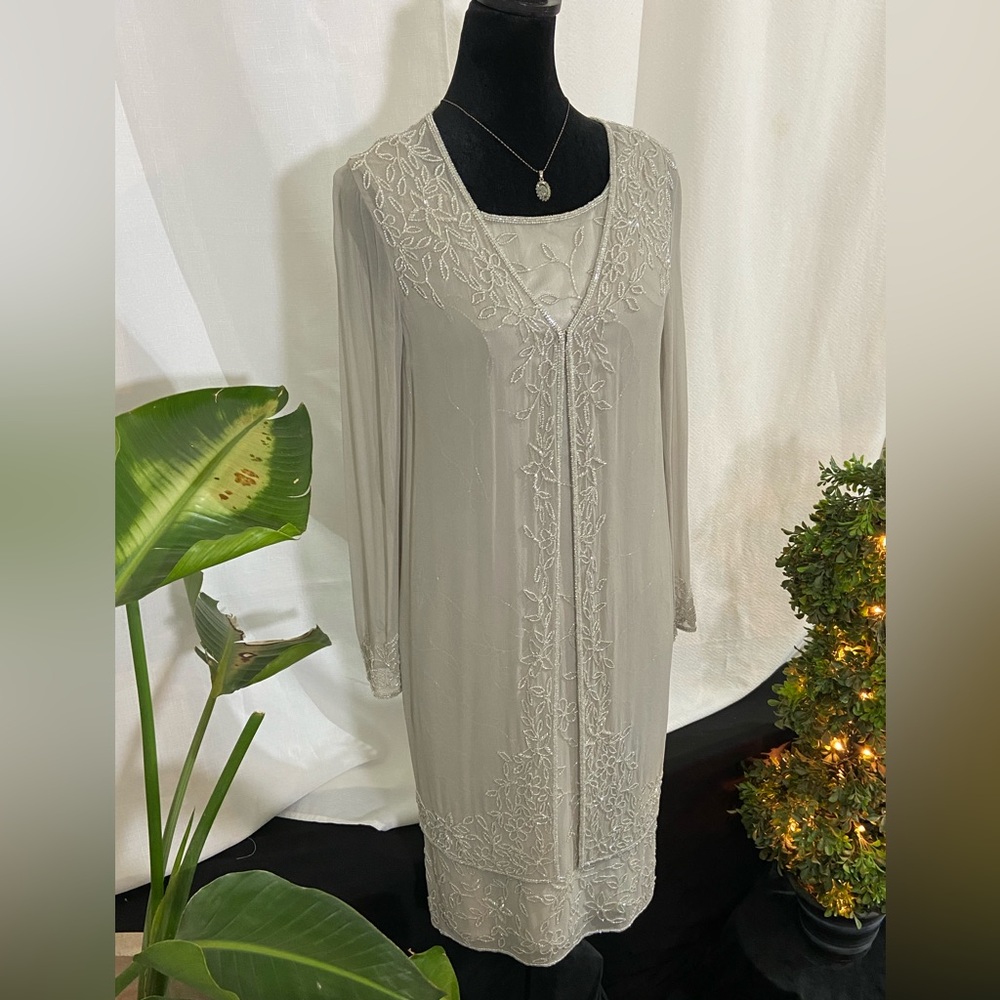 Size 6 Scala Mother of The Bride with Cover and Beaded Embellishments